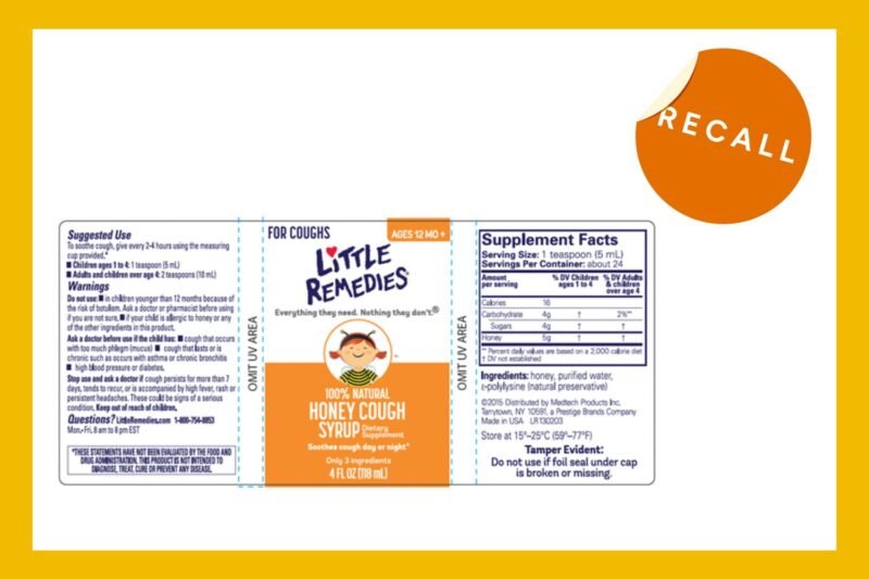Little Remedies Honey Cough Syrup Recalled Nationwide