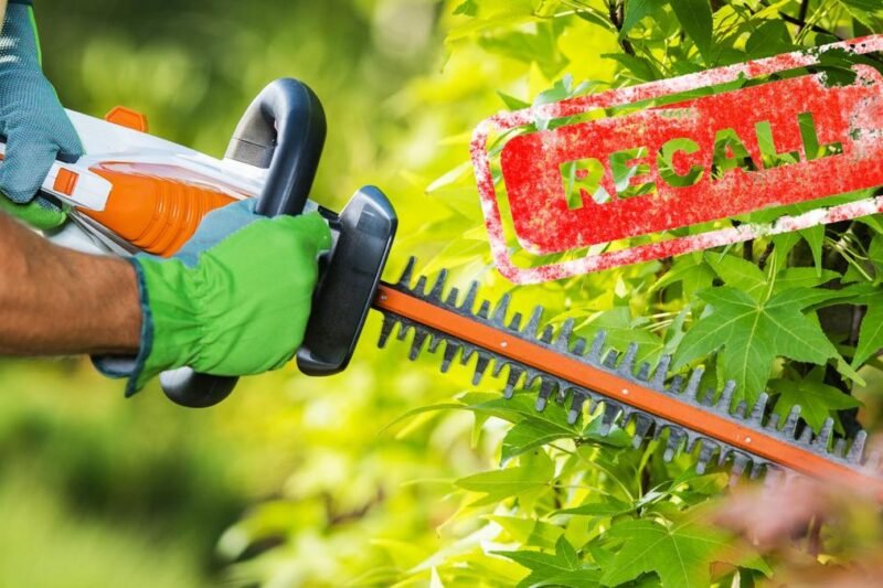 Recalled RYOBI Hedge Trimmers Michigan