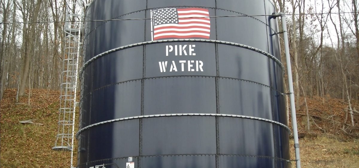 A Pike Water Inc. water tower.