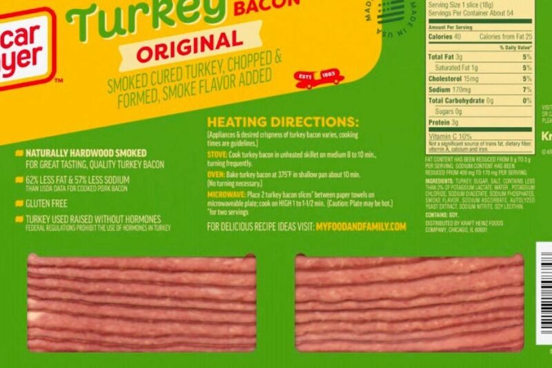 Over 350K pounds of turkey bacon recalled, USDA says | Health